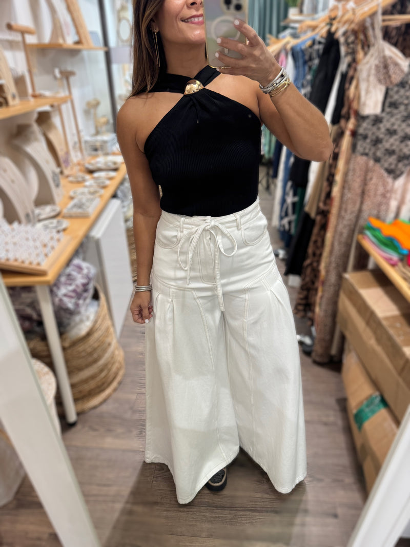 White Wide Leg Jean