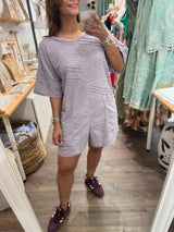 Lavender Textured Romper