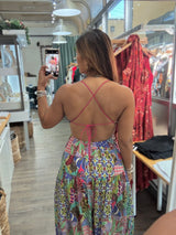 Printed Back Detail Dress