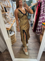 Animal Print Back Detail Dress