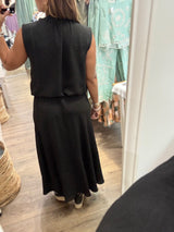 Black Top & Skirt Set