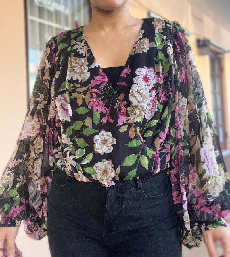 Flower Print Bodysuit