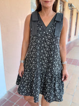 Black & White Embroidered Detail Dress