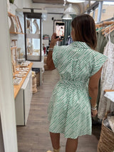 Green Front Knot Dress