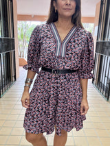 Mauve Mix Print Dress