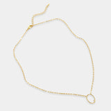 Dainty Circle Chain Necklace (NM)