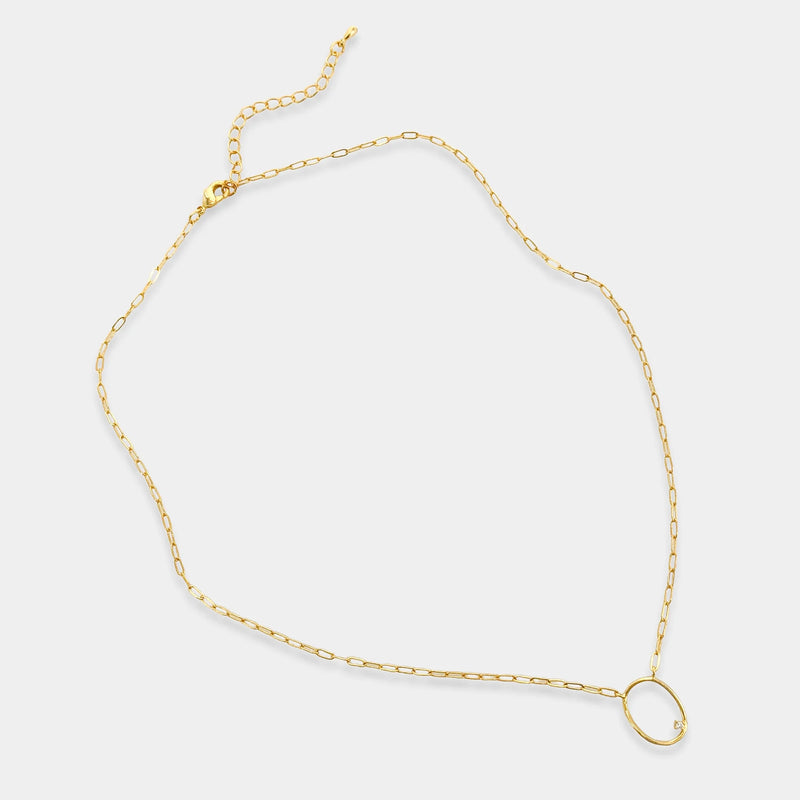 Dainty Circle Chain Necklace (NM)