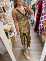 Animal Print Back Detail Dress