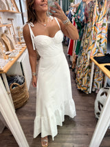 White Corset Maxi Dress
