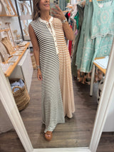 Striped Contrast Jumpsuit