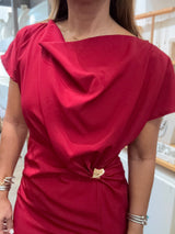 Scarlet Drape Neck Dress