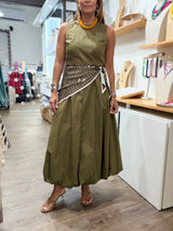 Olive Scarf Detail Dress