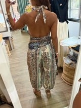 Boho Print Halter Jumpsuit