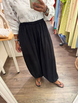 Black Harem Pants w/Drawstring Hem