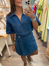 Dark Denim Top & Skort Set