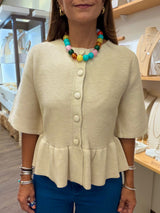 Oatmeal Knitted Cardigan/Top
