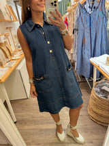 Dark Denim Shift Dress