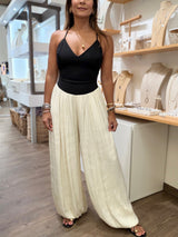 Black & Ivory Back Detail Jumpsuit