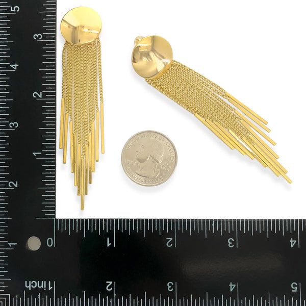 Gold Multi Chains Earrings (D)