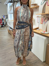 Boho Print Halter Jumpsuit