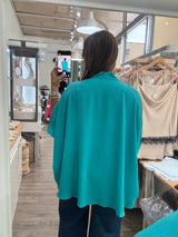 Turquoise Wrap Tunic Top