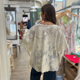 Beige Lace Oversized Top