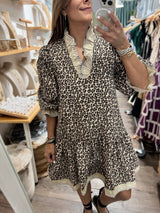 Animal Print Drop Waist Dress