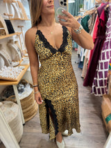 Animal Print Back Detail Dress