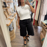 Black Knee Length Shorts