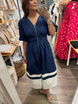 Navy Colorblock Dress