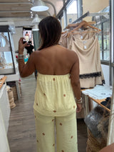 Yellow Polka Dots Top & Pants Set