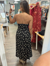 Polka Dots Strapless Dress