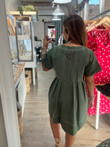 Hunter Green Front Pocket Dress