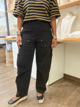 Black Barrel Pants