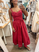 Cranberry Contrast Stitch Dress