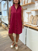 Cranberry Button Down Dress