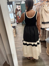 Black & Ivory Contrast Dress