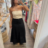 Beige Polka Dot Lace Tube Top