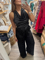 Black Back Detail Jumpsuit