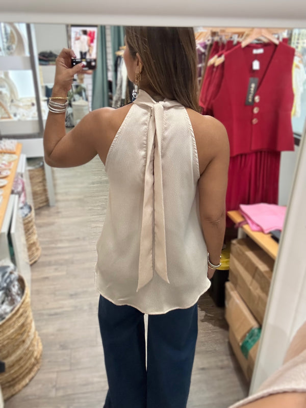 Champagne Halter Neck Top