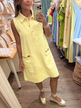Lemon Denim Shift Dress