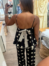 Black & White Polka Dots Top & Pant Set
