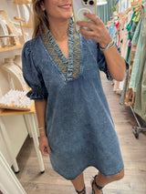 Acid Wash Denim Dress