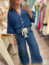 Dark Denim Top & Jeans Set