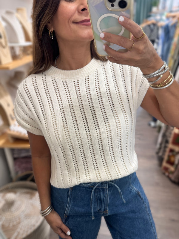Ivory Knitted Top
