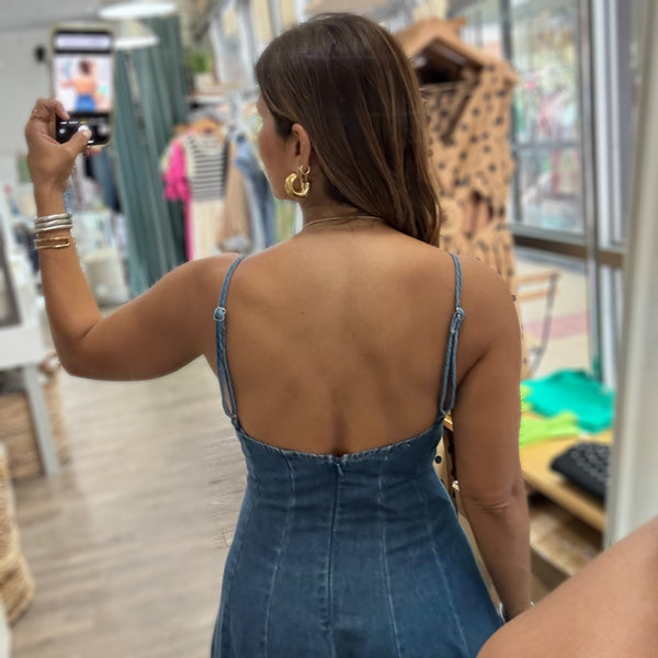 Dark Denim Midi Dress