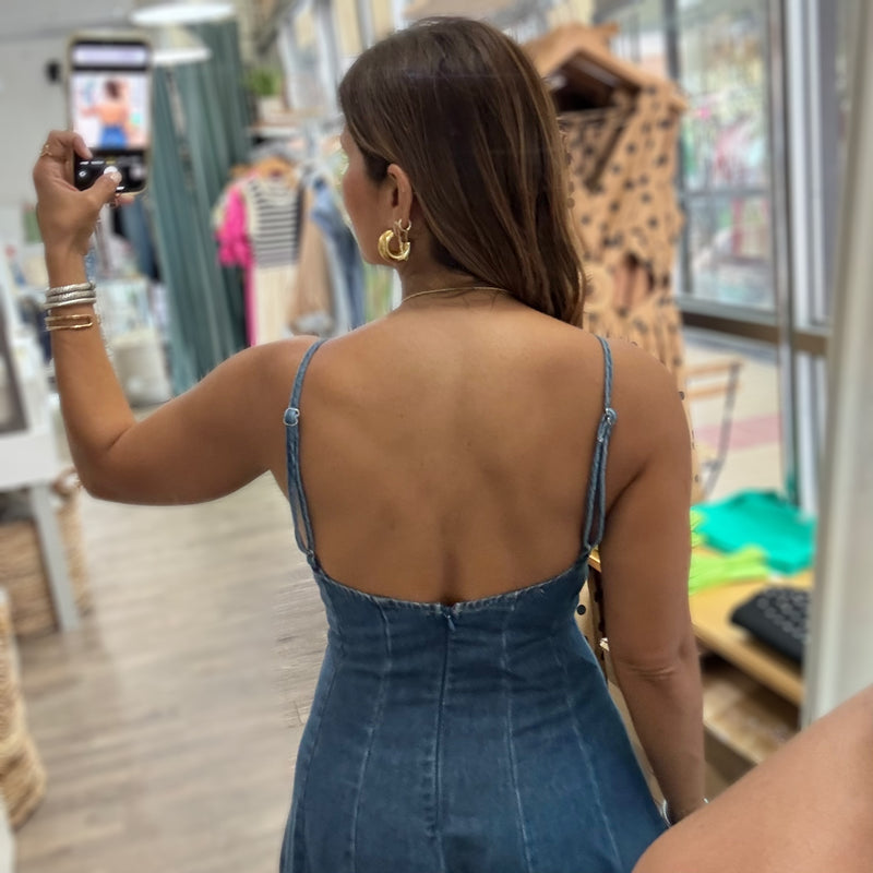 Dark Denim Midi Dress