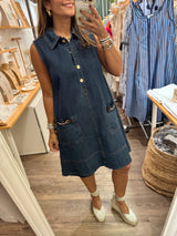 Dark Denim Shift Dress