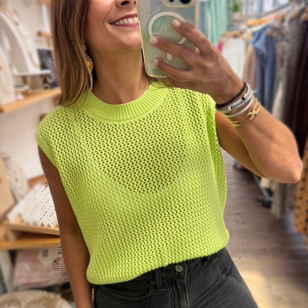 Lime Knitted Top