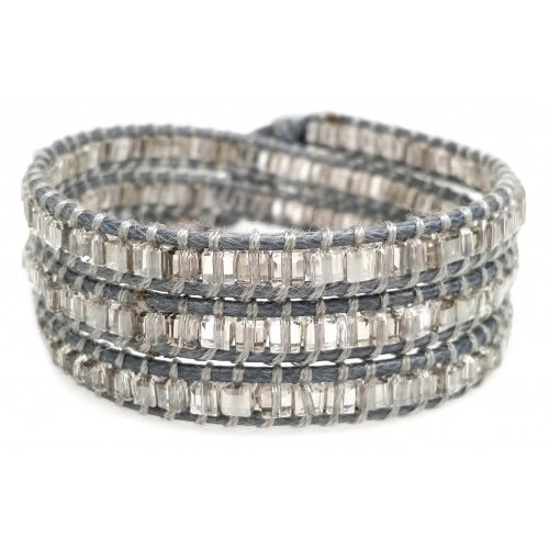 Clear & Grey Wrap Bracelet (BX)